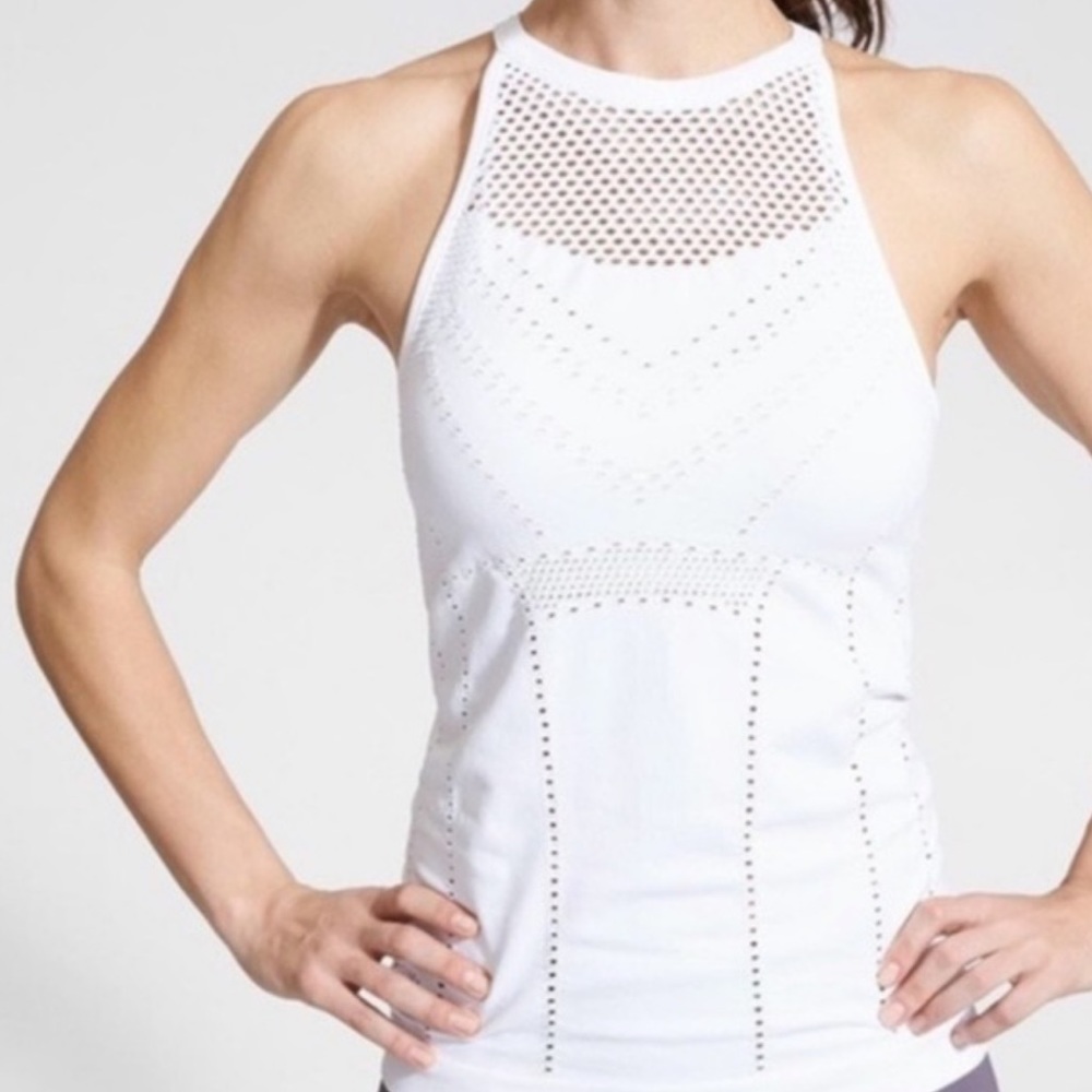 Athleta Diamond Mesh Trophy Tank Bright White | XS